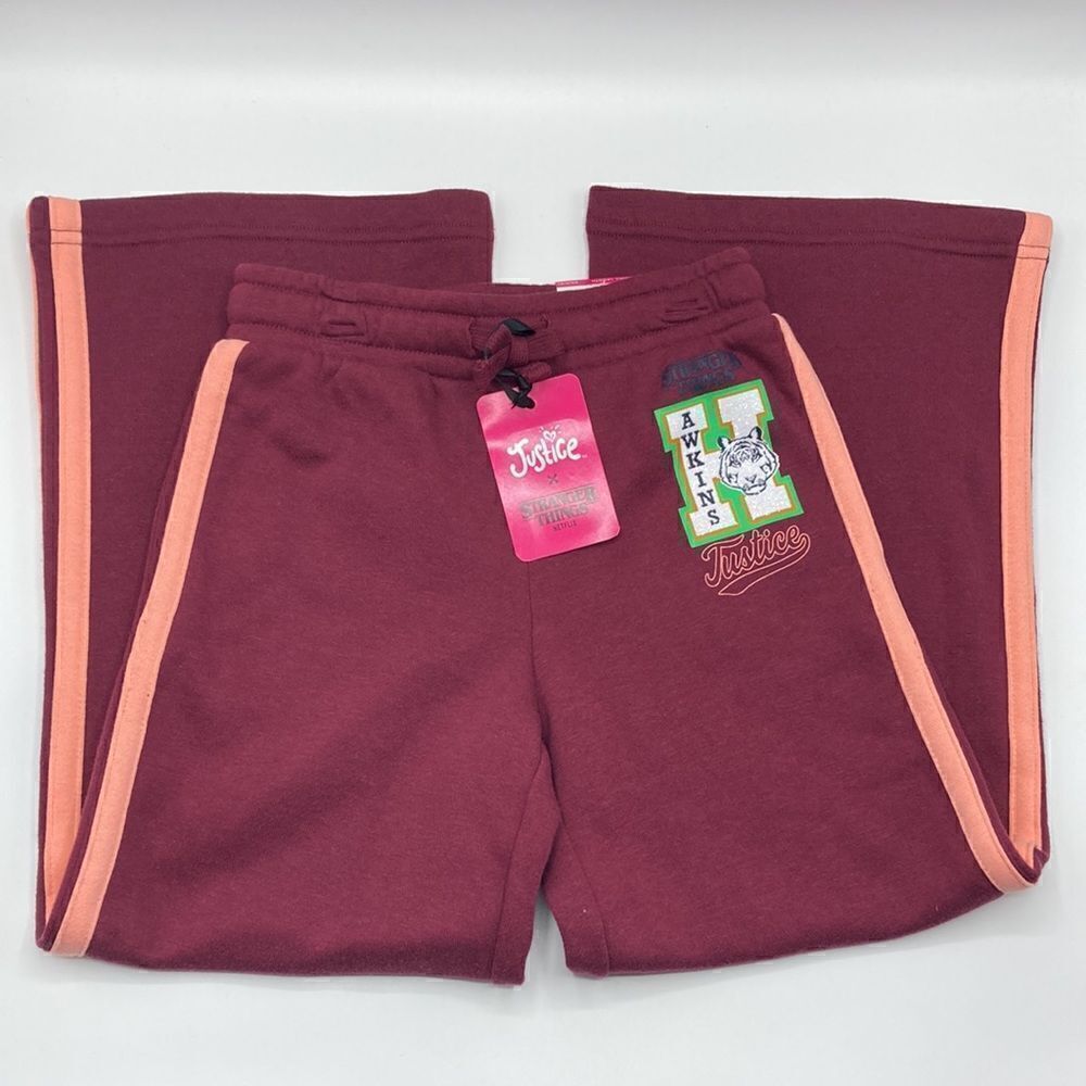 Justice Girls x Stranger Things Wide Leg Fleece Sweatpant Size XS 5/6